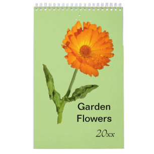 Calendrier - une page - Fleurs de jardin