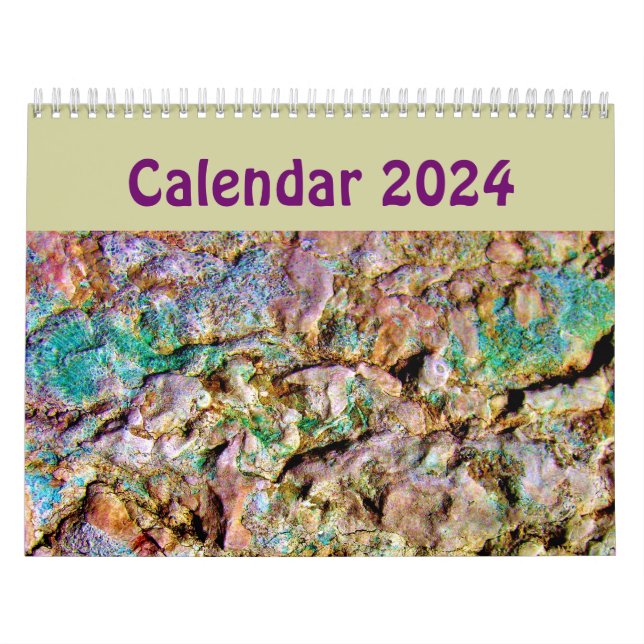 Calendrier Unique Abstrait Art Calendar 2023 Arrière - plan (Protection)