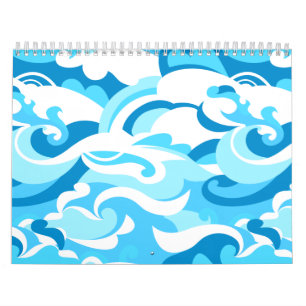 Calendrier vagues de surf Abstraites