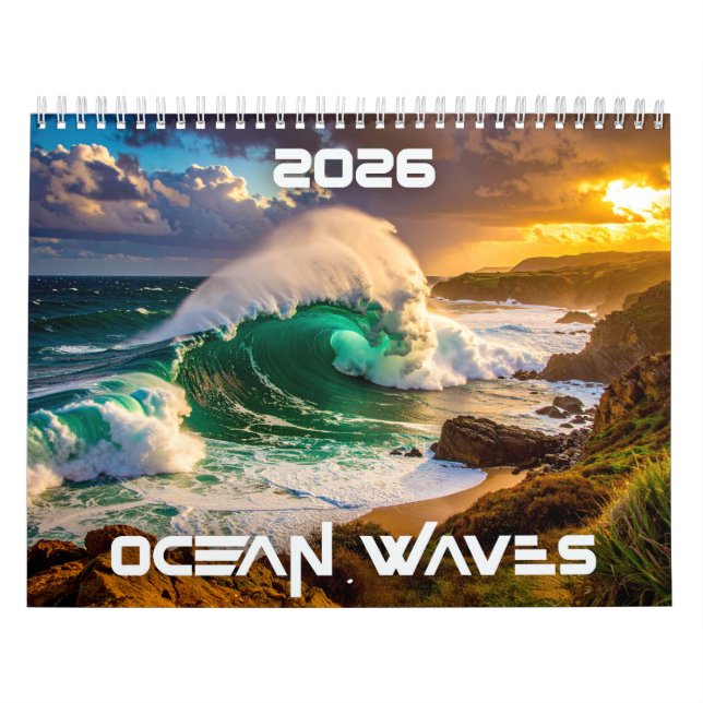 CALENDRIER VAGUES OCÉAN - 2026 - (Protection)