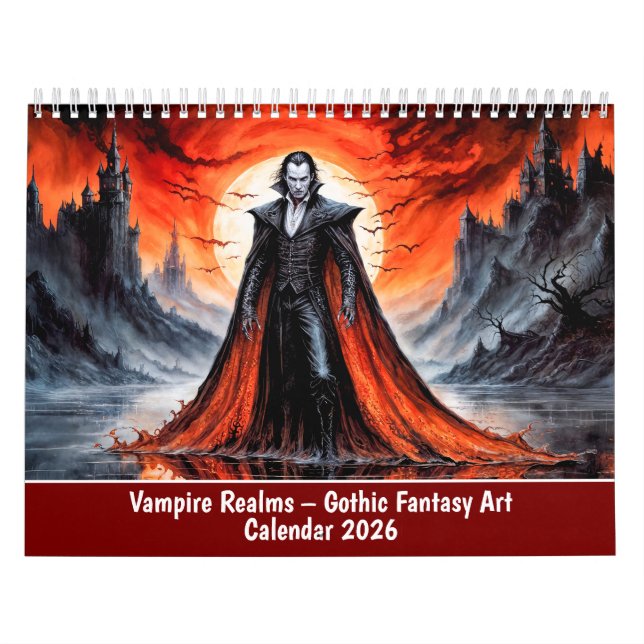 Calendrier Vampire Realms – Gothic Fantasy Art Calendar 2026 (Protection)
