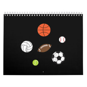 Calendrier Ventilateur sportif de baseball de basket-ball de