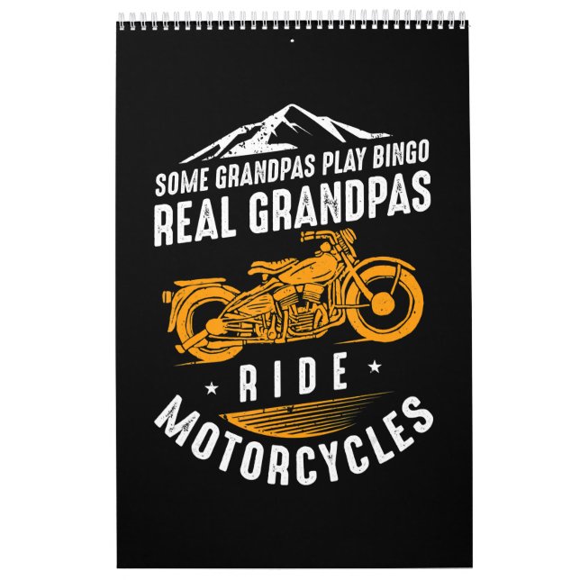 Calendrier Véritable Grandpas Ride Motos Cadeau Pour Les Vélo (Protection)