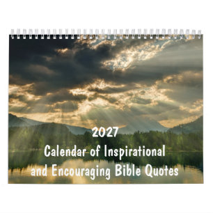 Calendrier Versets inspirants de la Bible chrétienne 2027