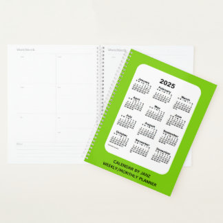 Calendrier vert jaune 2025 par Janz