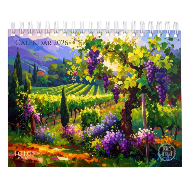Calendrier Vibrant Impasto Art Calendar 2026 (Protection)