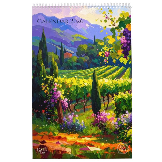 Calendrier Vibrant Impasto Art Calendar 2026 (Protection)