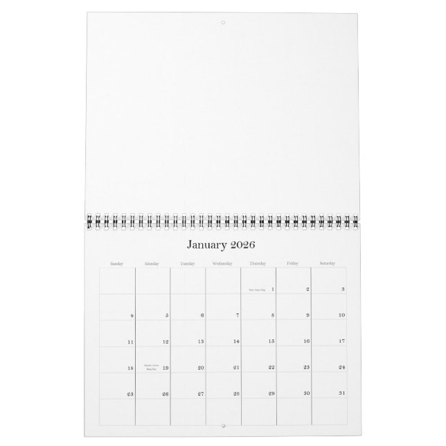 Calendrier vide 2011 (Jan 2026)