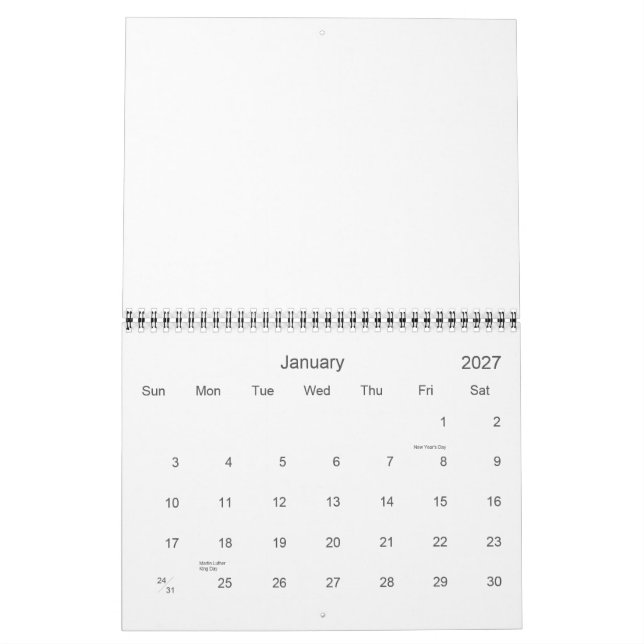 Calendrier Vide 2015 Avec Vacances (Jan 2027)