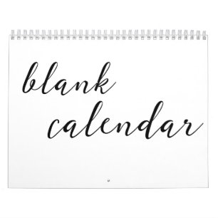 Calendrier vide 2026 Modèle blanc