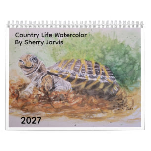 Calendrier Vie à la Campagne Aquarelle de Sherry