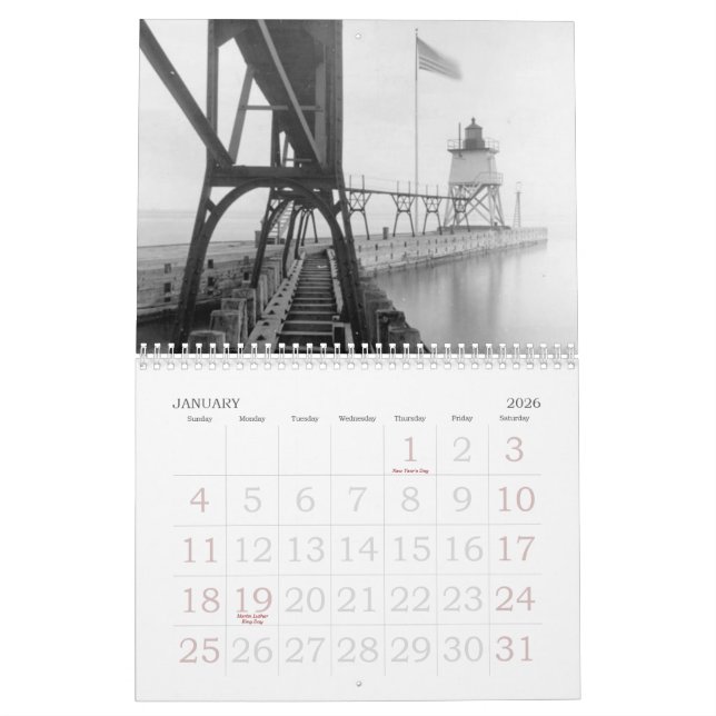 Calendrier Vieux phares (Jan 2026)