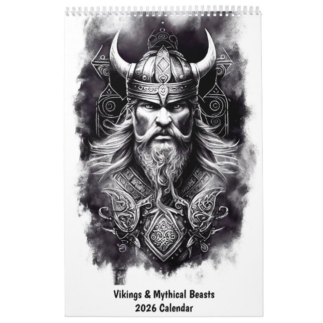 Calendrier Vikings & Mythical Beasts 2026 Calendar (Protection)
