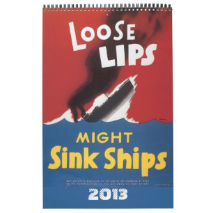 Calendrier vintage 2013 d'affiche d'effort de