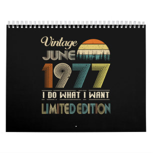 Calendrier Vintage juin 1977 Ce que je veux Edition Limitée