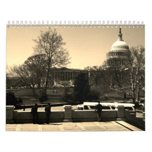 Calendrier Vintage rétro États-Unis