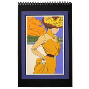 Calendrier Vintage Retro Images Affiches Plain