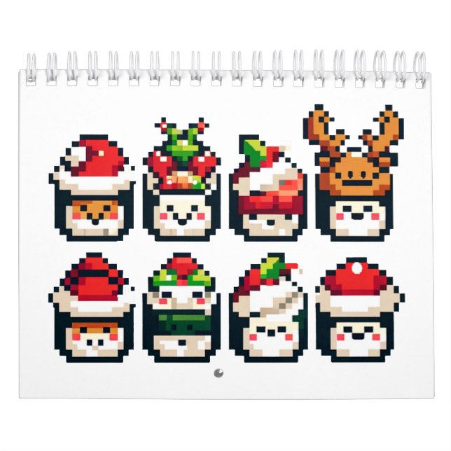 Calendrier Visages de sushi de Noël - Jote Pixel Art Holiday (Protection)