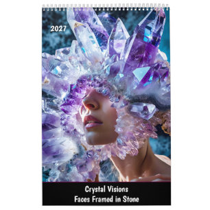 Calendrier Visiones Cristalinas – Visages Encadrés dans la Pi