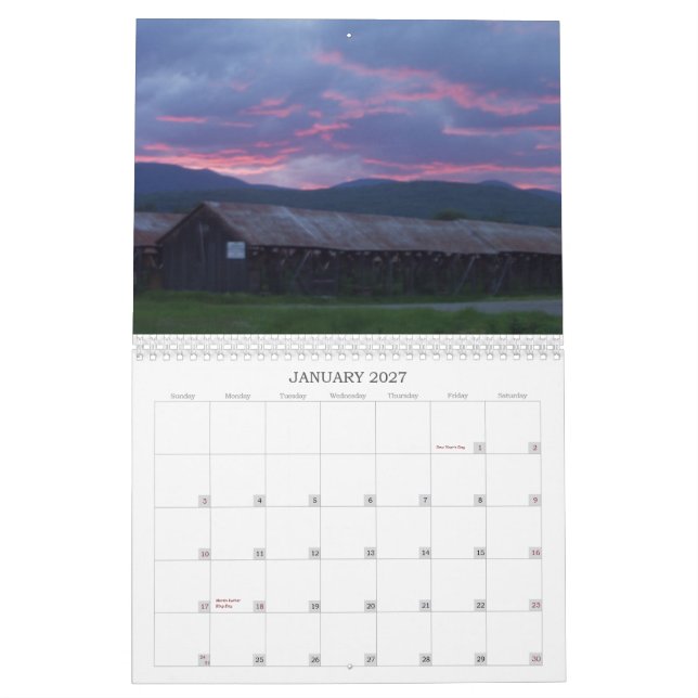 Calendrier Visions de nature (Jan 2027)