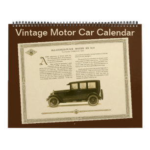 Calendrier Voitures à moteur vintages des années 1920 Modè