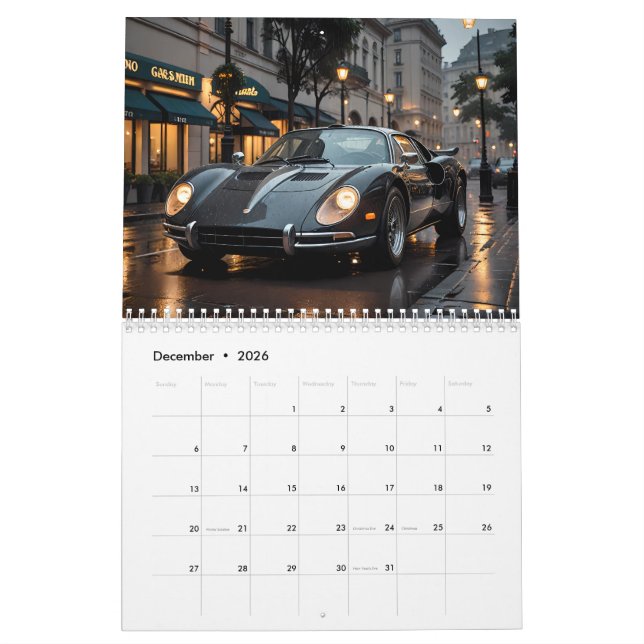 Calendrier Voitures classiques (Dec 2026)