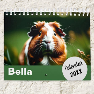 Calendrier Vos Photos de Cochons d'Inde Mensuelles