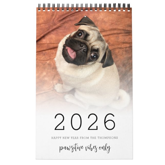 Calendrier Votre photo Dog 14 Citation 2026 (Protection)