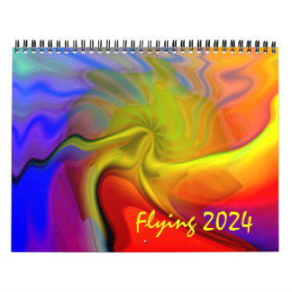 Calendrier Voyage 2024 Trippy Abstrait Art Calendar