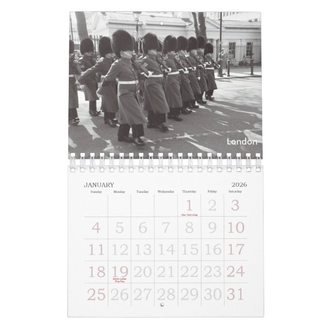 Calendrier Voyage à travers les années (Jan 2026)
