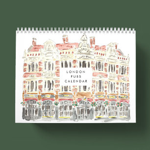 Calendrier Watercolor des Pubs de Londres