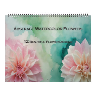 Calendrier Watercolor Flower Abstract Calendar