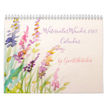 Calendrier Watercolor Wonder 2020 par Gwestsketche