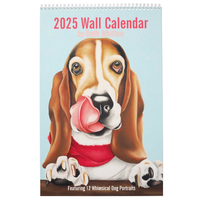 Calendrier Whimsical Dog 2025 - Grand (Protection)