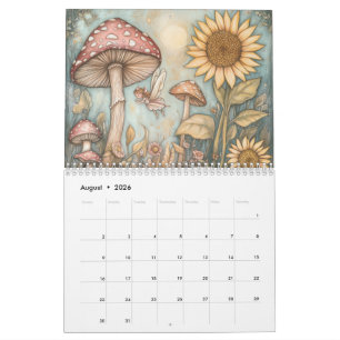 Calendrier Whimsical Mushroom, Champignons