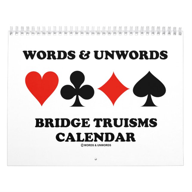 Calendrier Words & Unwords Bridge Truisms Calendar (Protection)