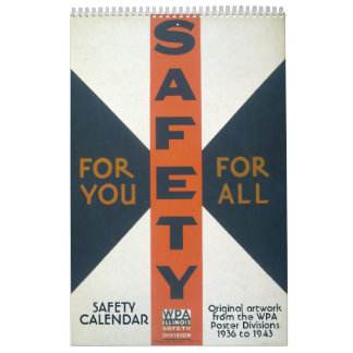 Calendrier WPA Works Administration des progrès