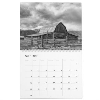 Calendrier Yellowstone, le Tetons grand, et l'Idaho