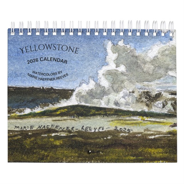 CALENDRIER YELLOWSTONE WATERCOLORS 2026 CALENDAR (Protection)