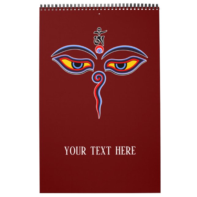 Calendrier Yeux de sagesse de Bouddha - Les yeux du temple Bo (Protection)