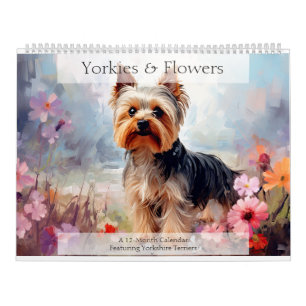 Calendrier Yorkies et Fleurs Amoureux des chiens