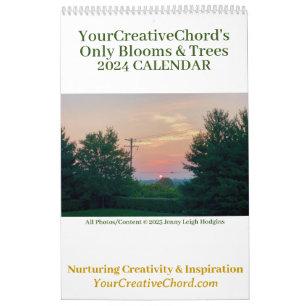 Calendrier YourCreativeChord 2024 uniquement Fleurs et arbres