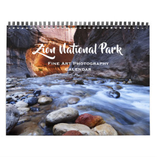 Calendrier Zion National Park Utah Fine Art Photography 2026