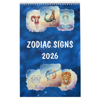 Calendrier Zodiac Watercolor Art Astrological