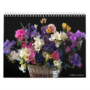 Calendriers 2-Page floraux faits sur commande