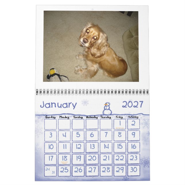 Calendriers du cocker 2012 (Jan 2027)