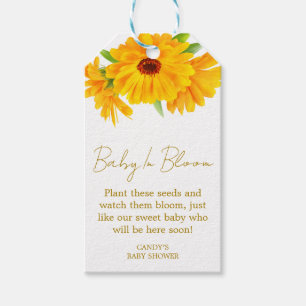 Calendula Baby Shower Seed Gift Tags
