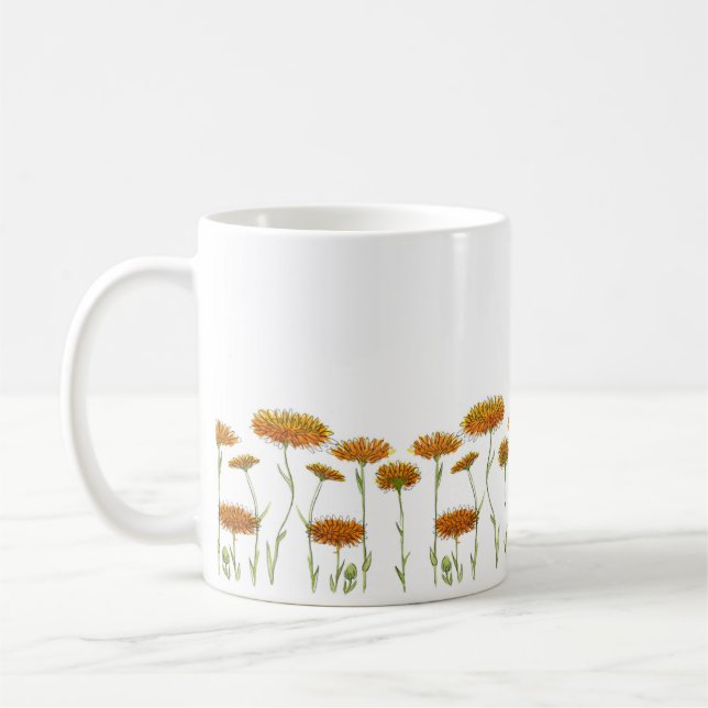 calendula bottom trim pattern.JPG Coffee Mug (Left)