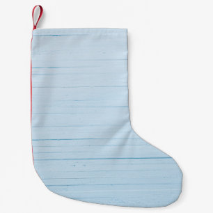 Calendula Flowers: Blue Wooden Background Small Christmas Stocking
