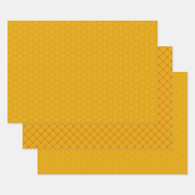 Calendula (Gold) Wrapping Paper Sheet (Set)